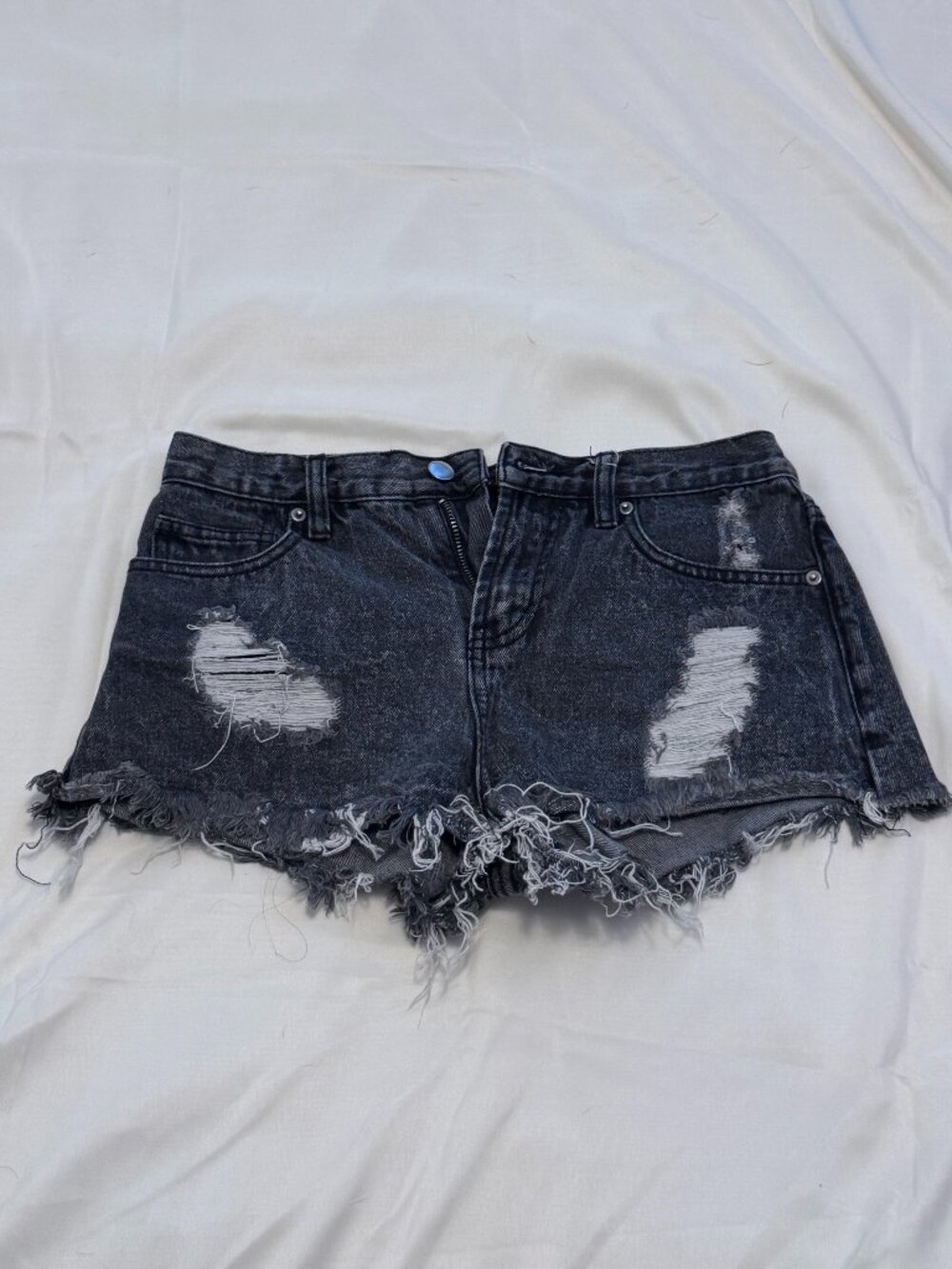 Forever 21, Black, Distressed, Cut off Jeans shorts Size 25